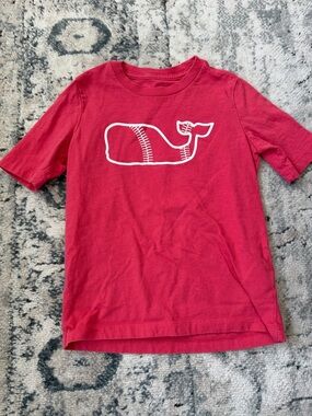 Vineyard Vines Red Kids Whale Tee